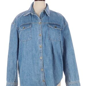 Tuckernuck Blue Denim Shirt with Brass Button Detail